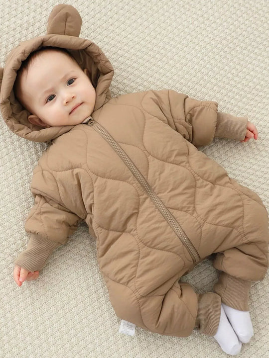 Another view: Hooded Padded Baby One-Piece