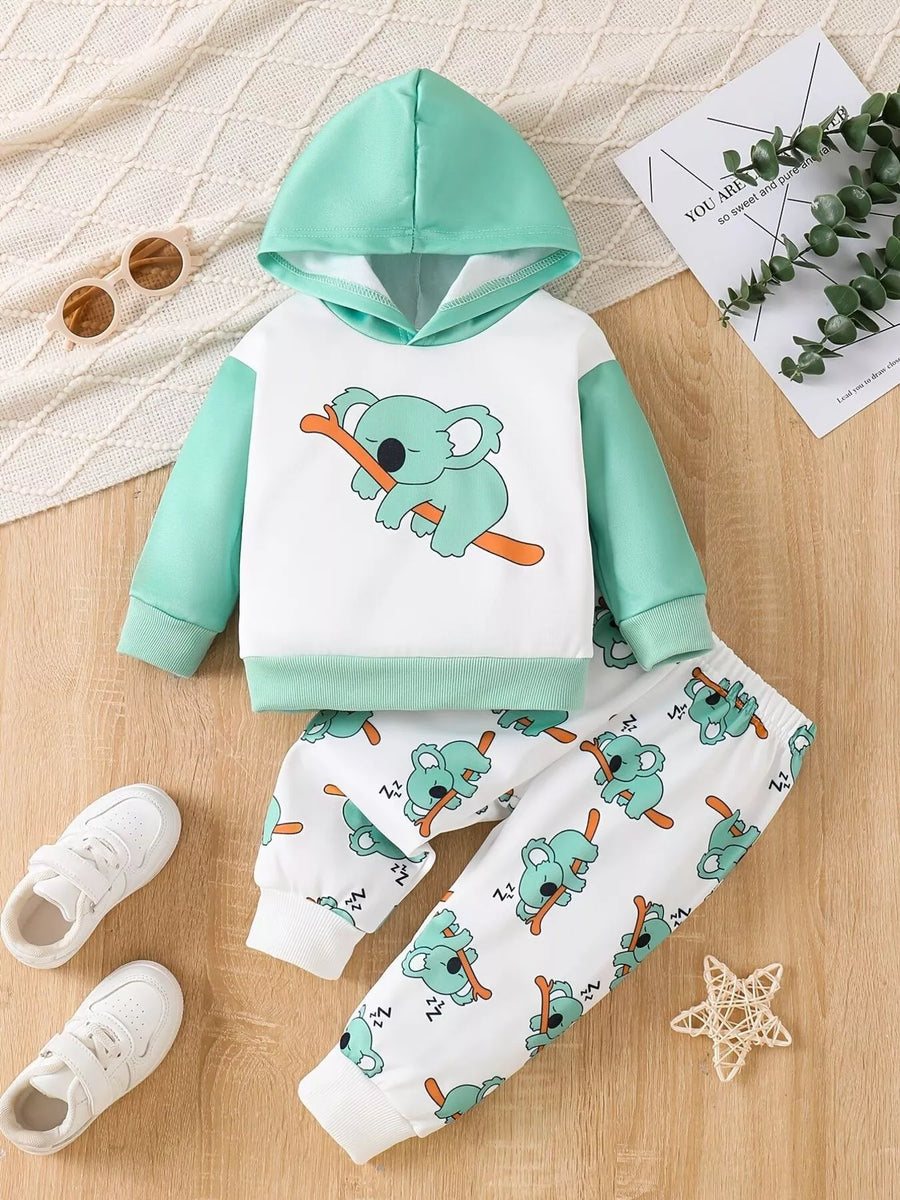 Baby & Toddler Koala Hoodie & Pants Set – White