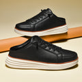 Men's Thermal Fleece-Lined Casual Lace-Up Shoes - Chunky Sole Winter Sneakers