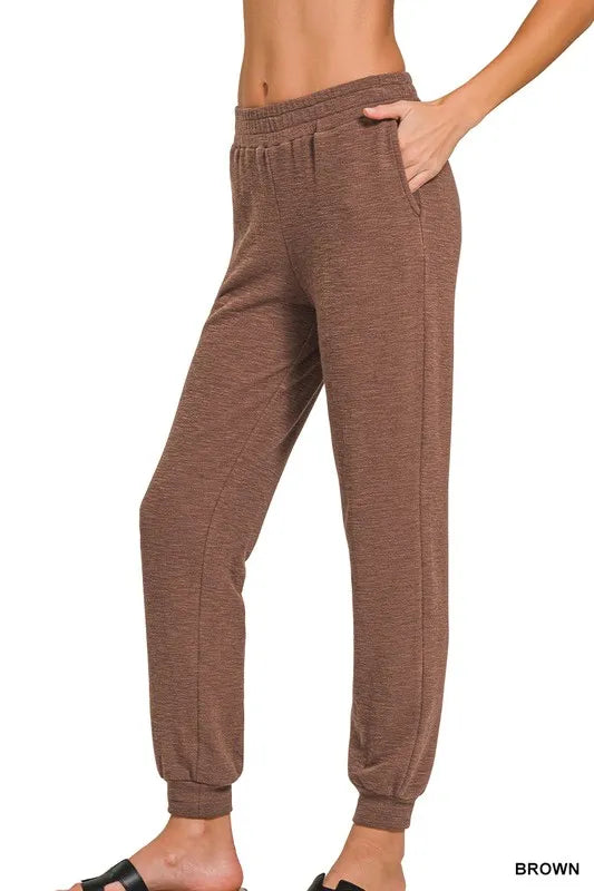 Cotton Slub Jogger Pants