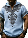Rune Print Short-Sleeve Hooded Top — color or detail view 12
