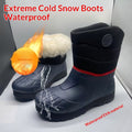 Men's Insulated Wool Snow Boots | Sheepskin Cold Weather Work Boots Mid-Calf