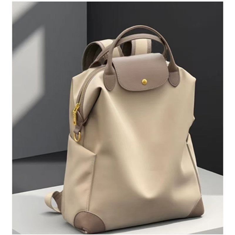 Women's Large Capacity Nylon Backpack - Business Travel Wear-Resistant Oxford Fabric Backpack with Air-Cushioned Straps