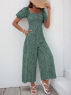 Noelle Printed Square Neck Puff Sleeve Jumpsuit — product view 15