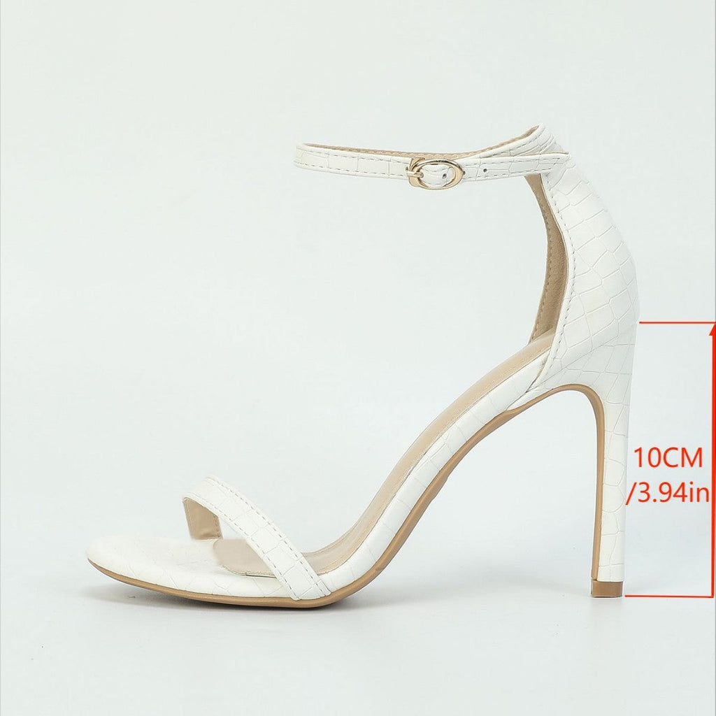 Classic French-Style Strappy High Heel Sandals for Women – Elegant Evening & Party Heels