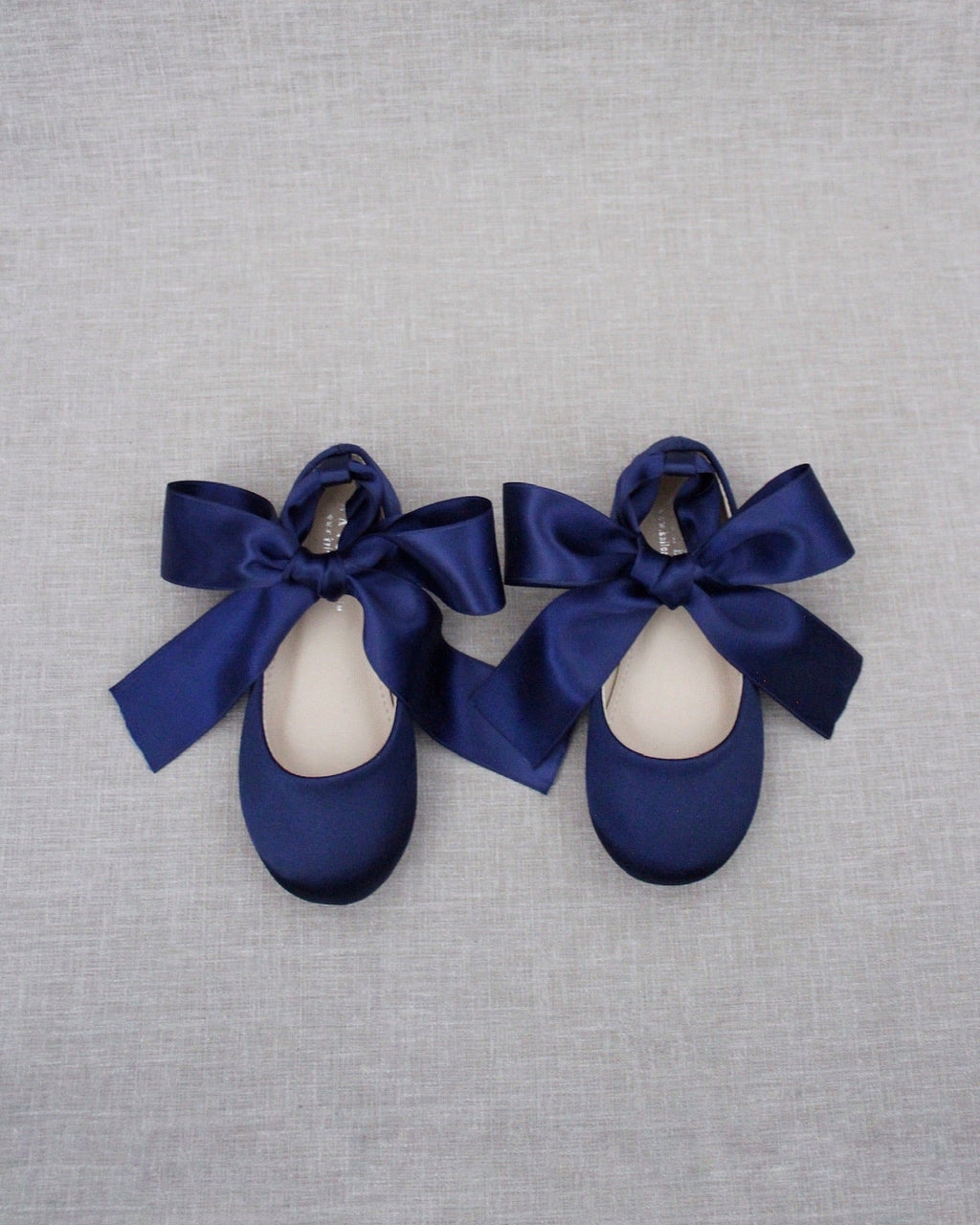Satin Ballet Flats with Ankle Tie or Ballerina Lace Up