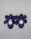 Satin Ballet Flats with Ankle Tie or Ballerina Lace Up