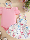 Adventure Club Ruffled Bodysuit and Dress Set with Headband — product view 6