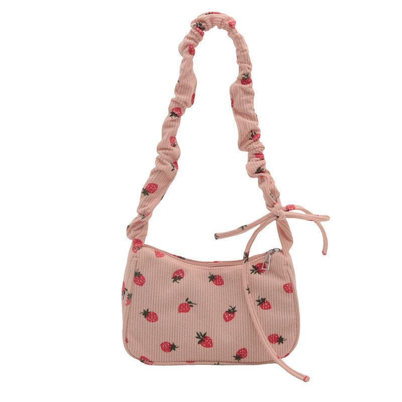 Women's Corduroy Small Square Crossbody Bag – Casual Commuter Shoulder Bag
