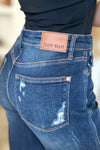 Judy Blue Sutton high-rise distressed straight jeans — alternate product view 6