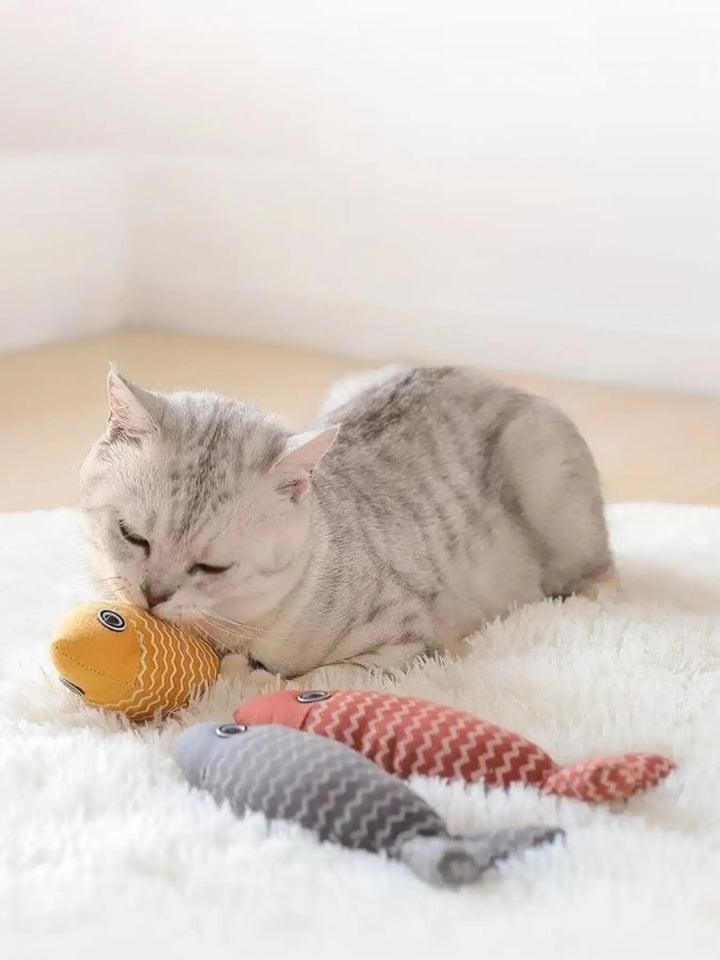 Fish-Shaped Plush Pet Toy