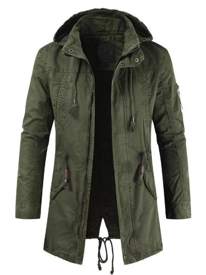 Men's Drawstring Hooded Parka