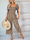 Vesper Printed Square Neck Puff Sleeve Jumpsuit — product view 3