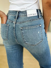 Judy Blue Sloane Mid-Rise Destroyed Hem Distressed Jeans — product view 6