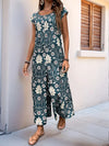 Solene Printed Crewneck Cap Sleeve Wide-Leg Jumpsuit — product view 15