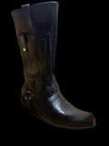 Men's Embroidered Knight High-Heel Leather Boots | Pointed Toe | Sizes 38–48