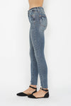 Judy Blue Dakota Tummy-Control Vintage Wash Distressed-Hem Skinny Jeans — product view 3