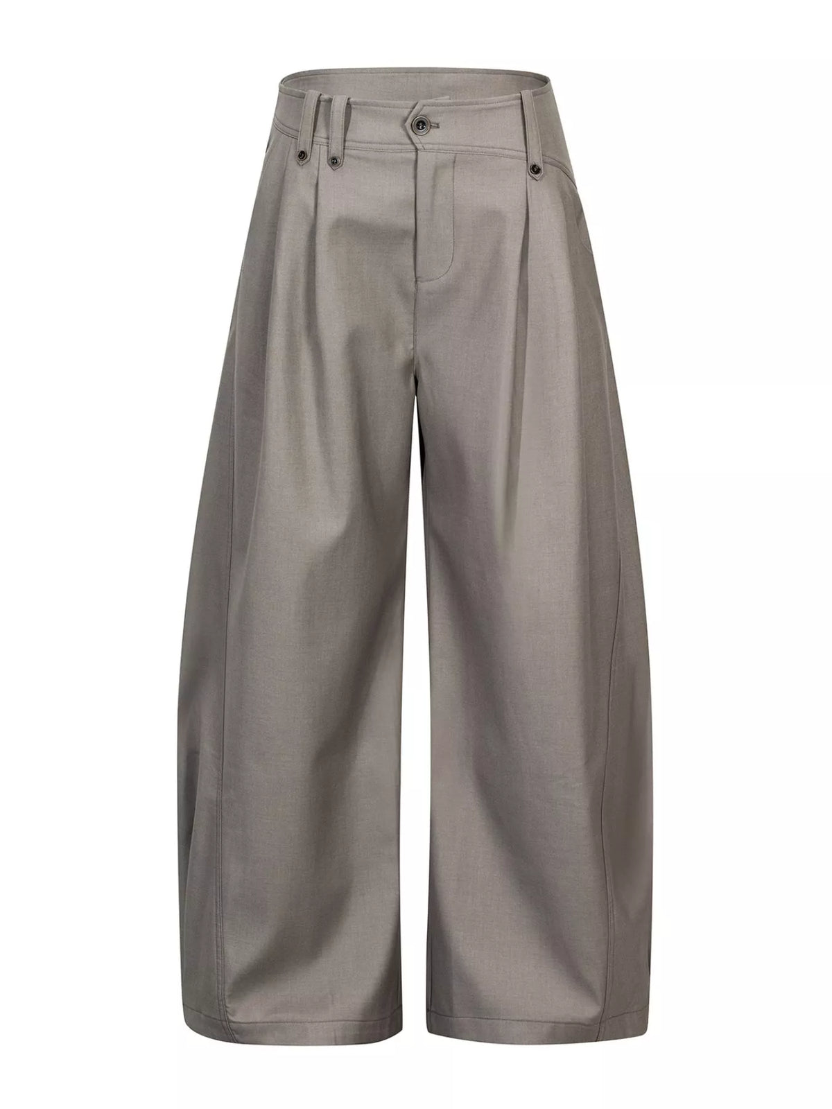 Men's High-Waisted Pleated Wide-Leg Pants