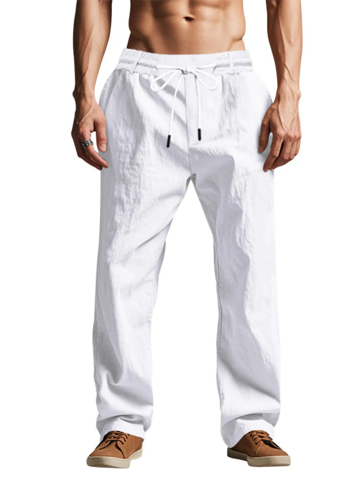 Men's Relaxed Drawstring Pants with Pockets — photo 16