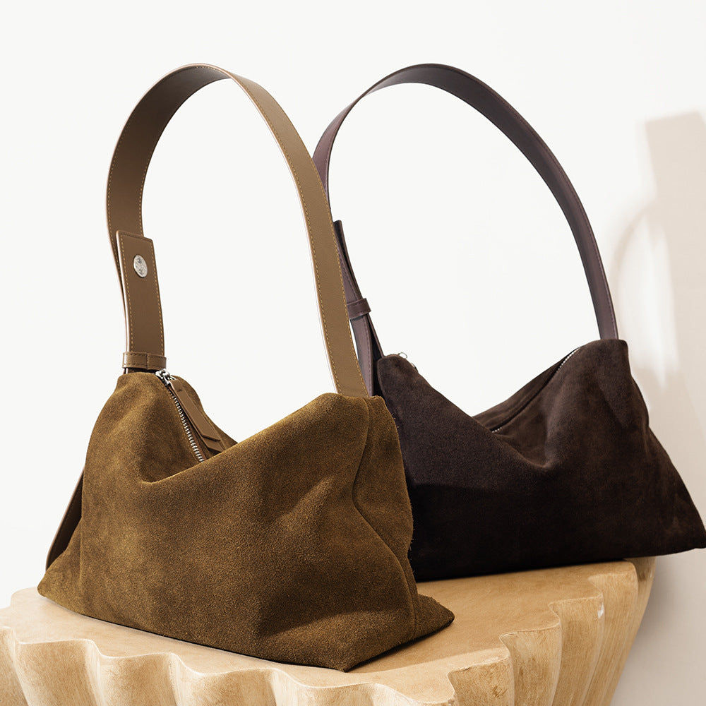 Women's Genuine Leather Tote Bag | High-Gloss Matte Cowhide Shoulder Bag