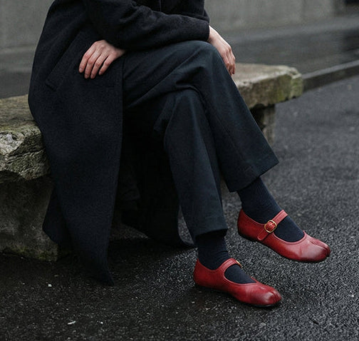 Split-Toe Tabi Mary Jane Flats