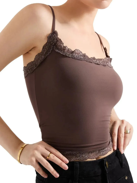 Another view: Lace-Trim Cami Top