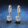 Moissanite drop earrings in rose-gold-plated sterling silver — alternate product view 2