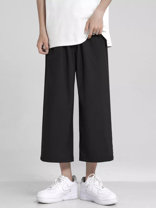 Another view: Men's Full Size Loose Fit Cropped Pants Plus