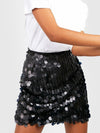 Oversized-sequin party mini skirt