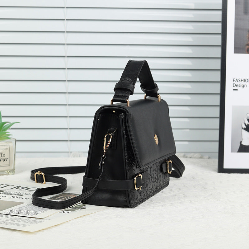Women's Crossbody Shoulder Bag - PU Leather Minimalist Handbag with Adjustable Strap