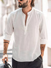 Mercer Band-Collar Stretch Shirt — color or detail view 2