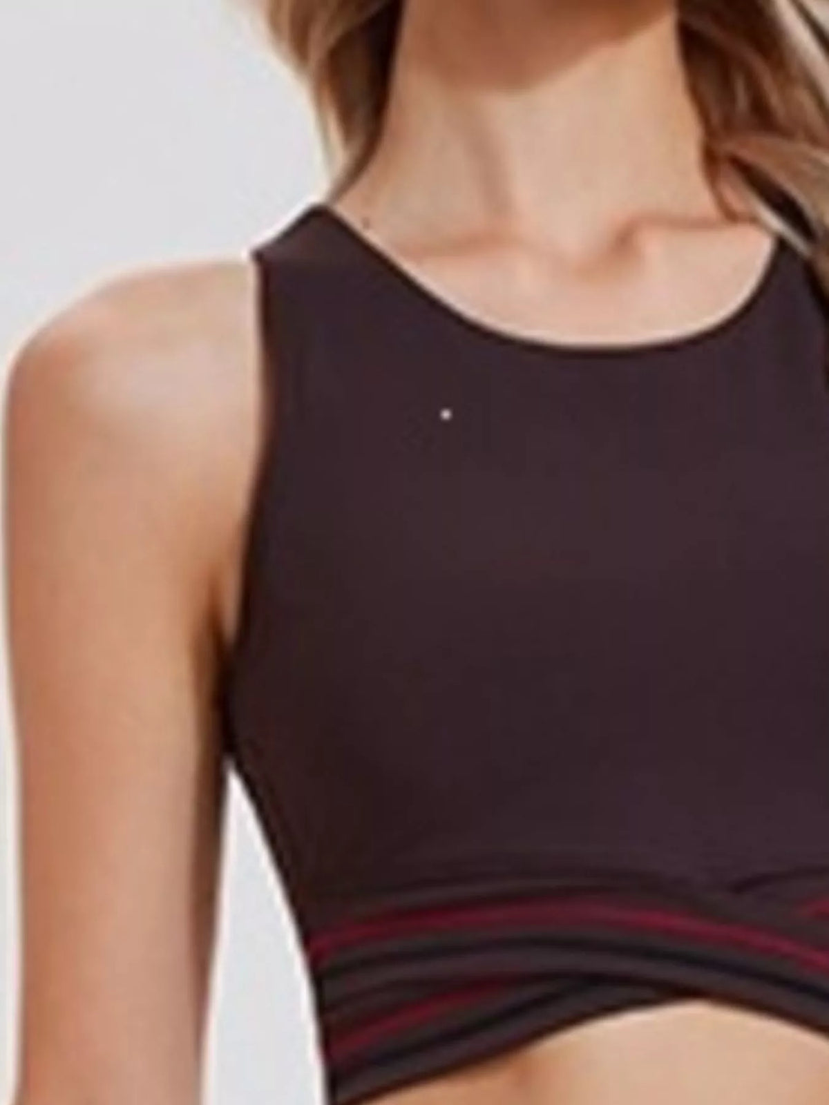 Plus Size Criss-Cross Hem Active Tank