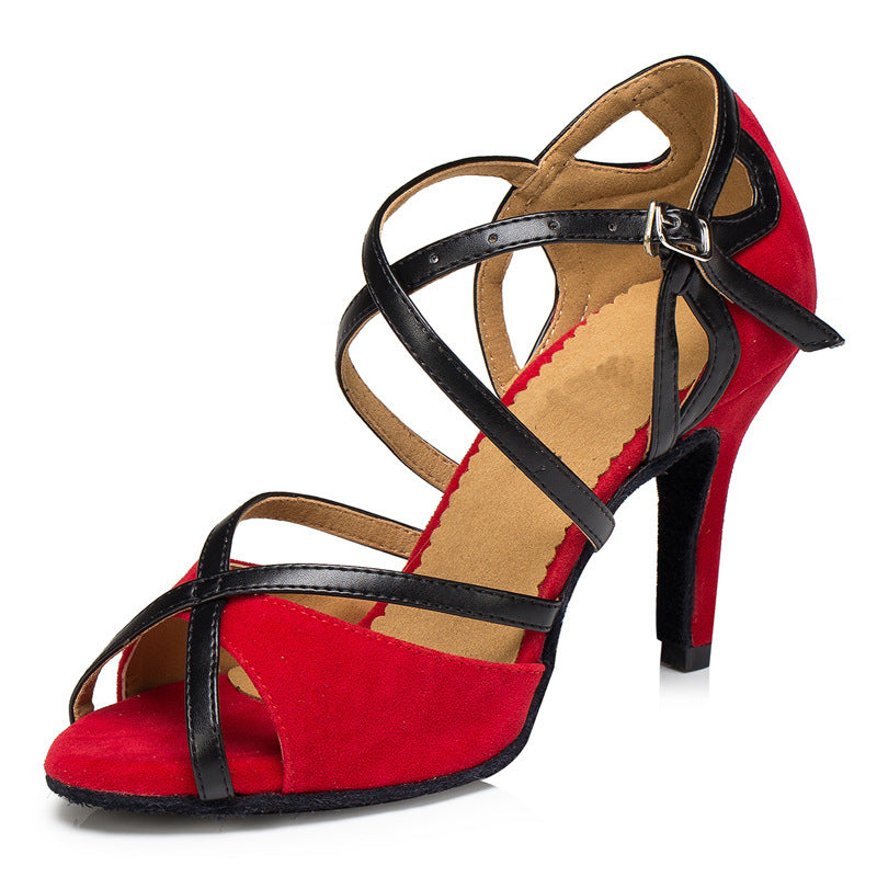 Women's Latin Dance Stiletto Heels – Soft Suede Sole Ballroom Dance Shoes
