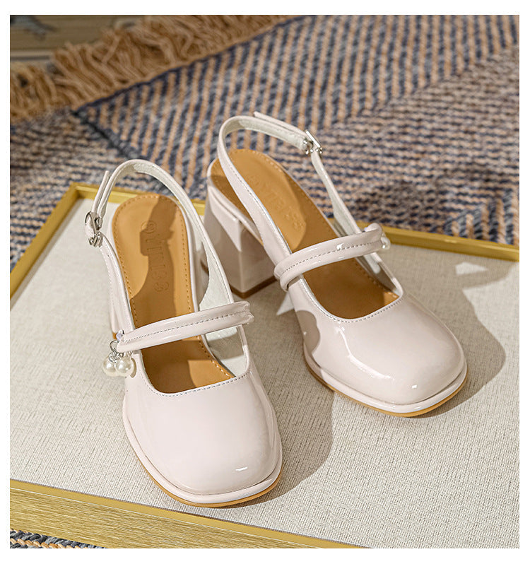 Women's Wide-Fit Chunky Heel Sandals | Plus-Size Round-Toe Block Heel