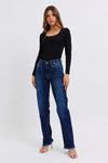 Judy Blue Harper Raw-Hem Straight-Leg Jeans — product view 5