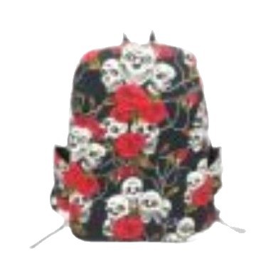 Skull & Rose Hooded Canvas Backpack – Women's Retro Gothic Travel Bag