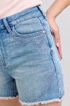 Judy Blue Lennox High-Rise Western Embroidery Detail Cut Off Denim Shorts — product view 9