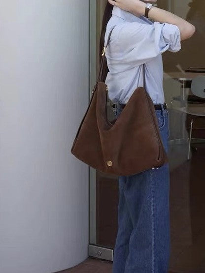 Matte Retro Commuter Tote Shoulder Bag