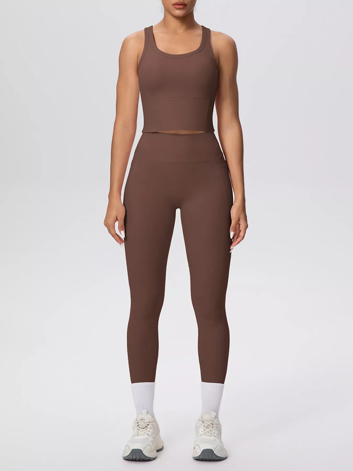 Scoop-Neck Tank & High-Waisted Leggings Set