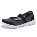 Women's Mesh Lace-Up Nursing Flats – Breathable Round Toe Comfort Shoes
