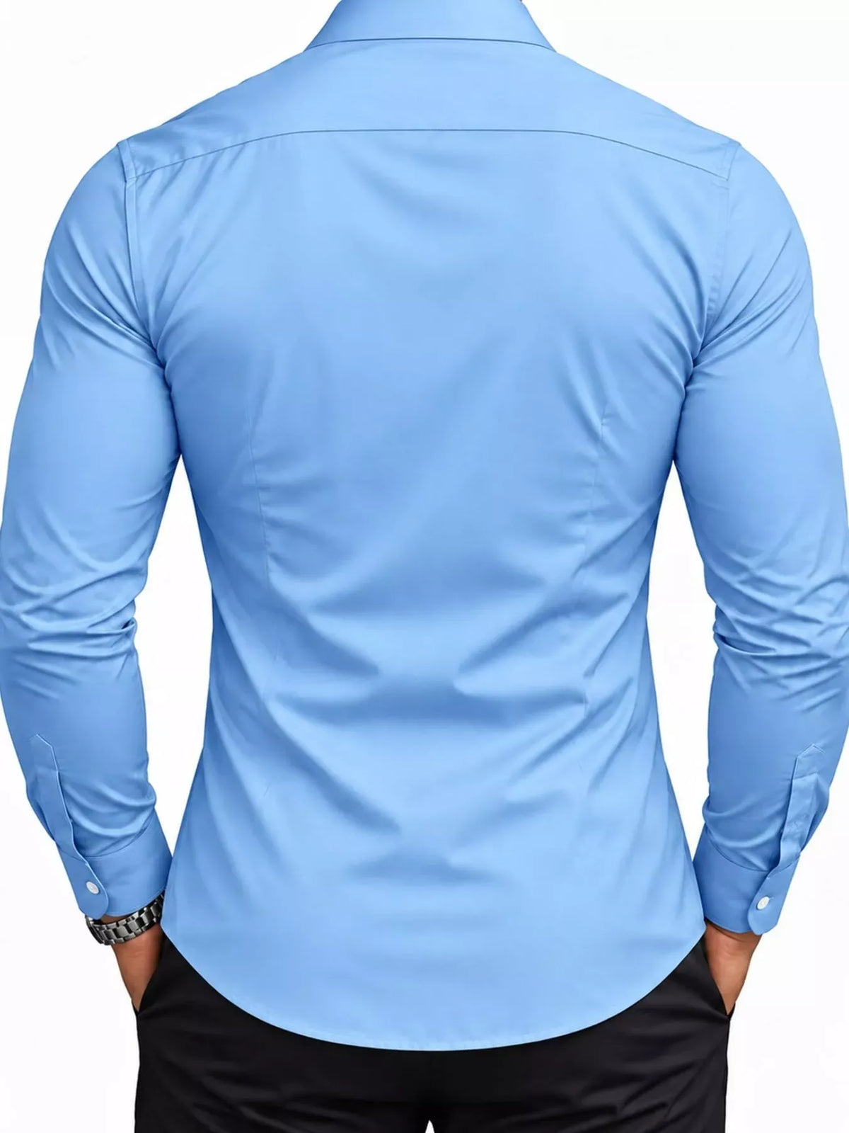 Men's Slim-Fit Long-Sleeve Button-Down Shirt — photo 33