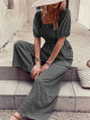 Noelle Printed Square Neck Puff Sleeve Jumpsuit — product view 14