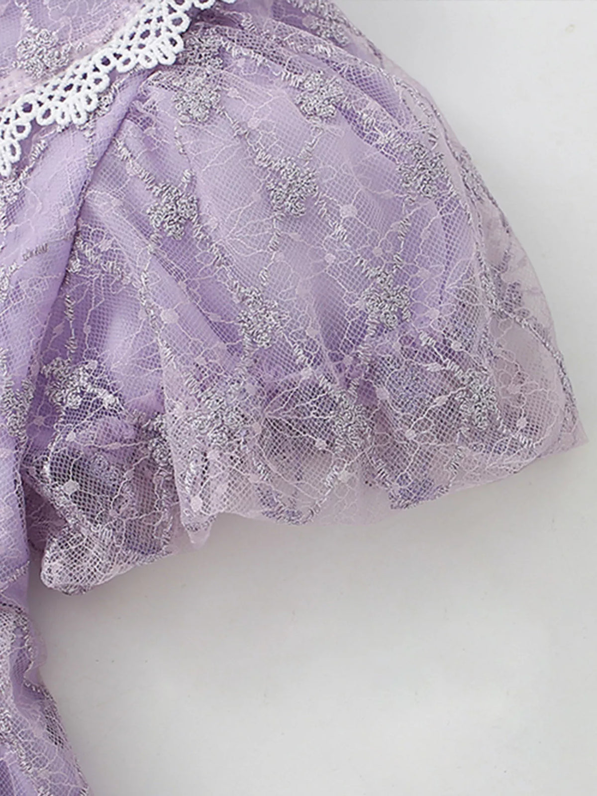 Children’s Lavender Lace Peter Pan Collar Dress