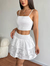 Sabine Smocked Crop Top & Ruffle Mini Skirt Set — product view 4