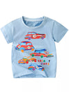 Little Orbit Car Print Crewneck Short-Sleeve T-Shirt — product view 1
