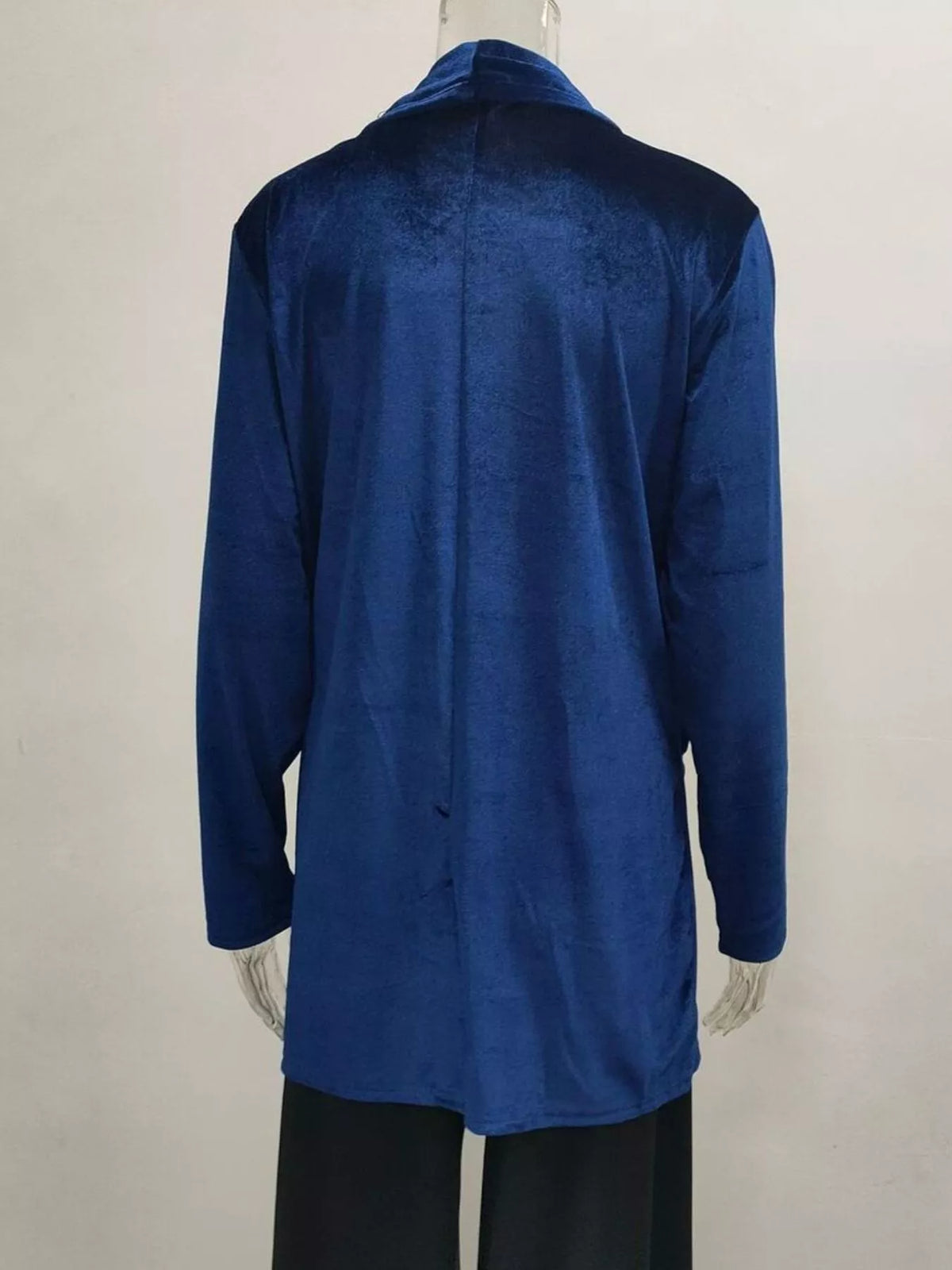 Velvet One-Button Blazer