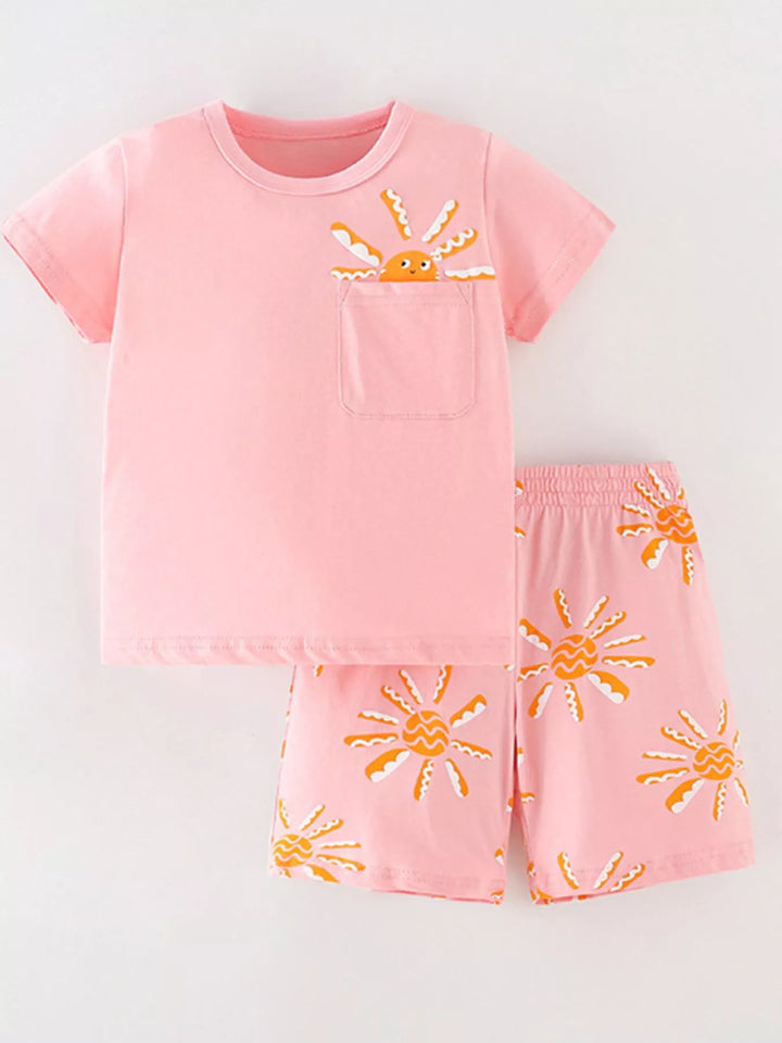 Scout Club Sun Crewneck Top and Shorts Set — product view 1