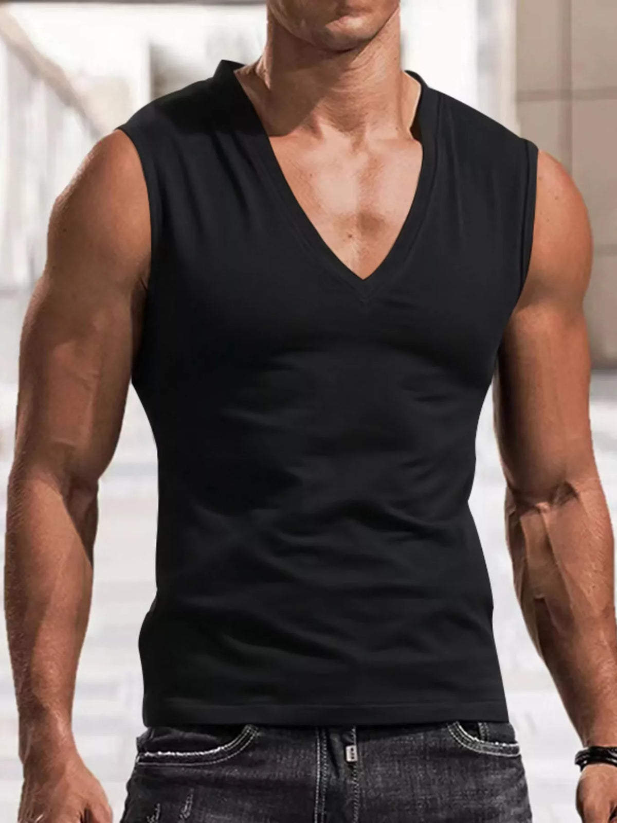 Men’s Lightweight V-Neck Tank Top