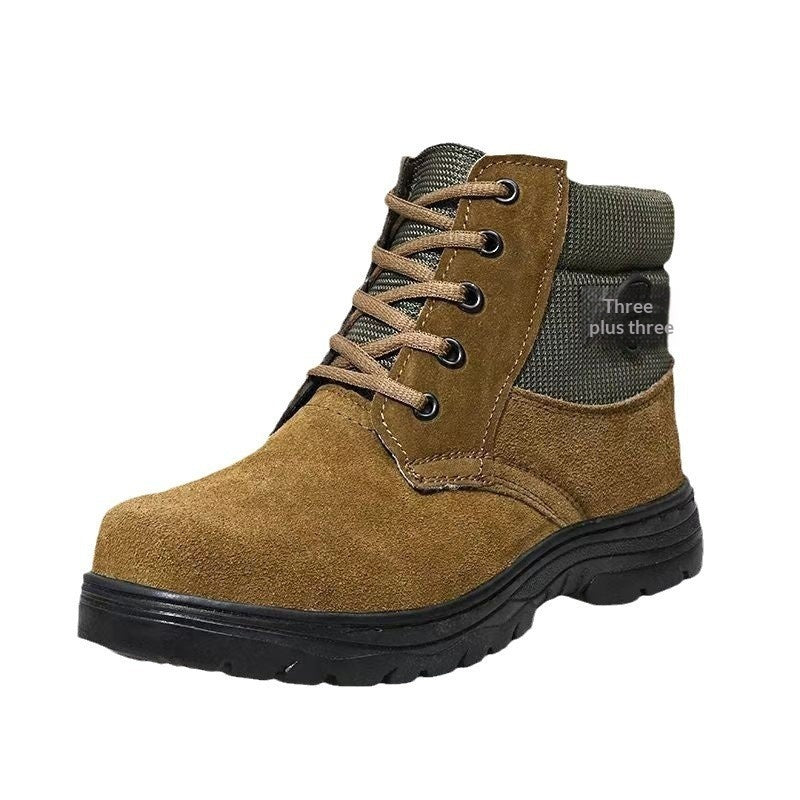 Men's Sheepskin-Lined Leather Winter Boots | Lace-Up Thermal Cotton Boots for Men