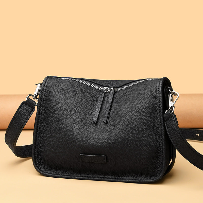 Women's Large Leather Saddle Crossbody Bag – Stylish Commuter Handbag